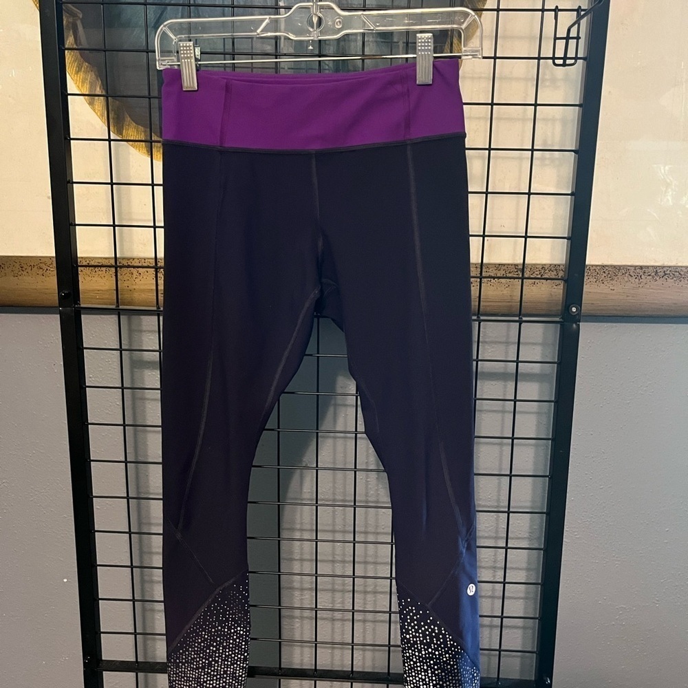 Purple and Black Leggings